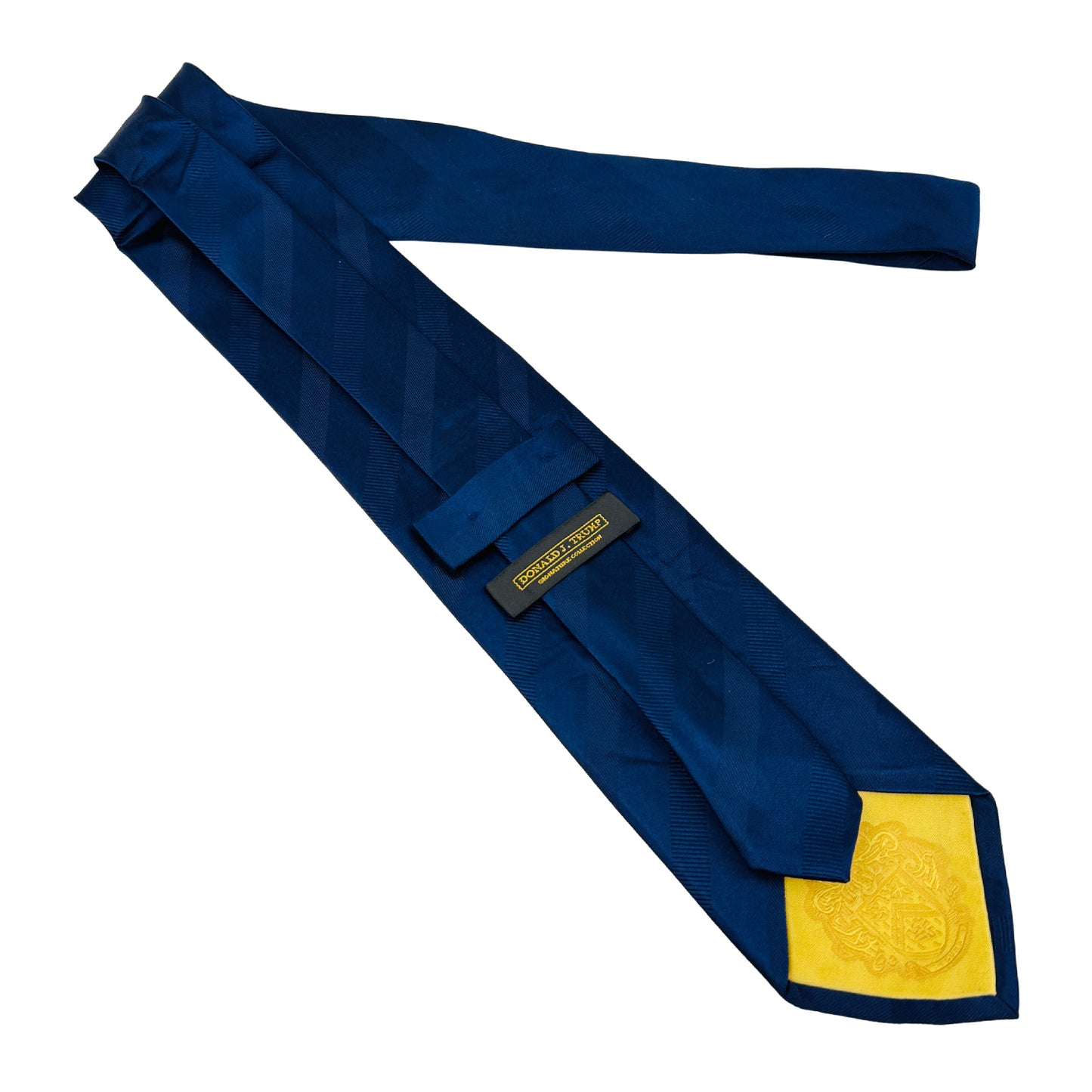 Donald J. Trump Signature Navy 'Diagonal Stripes' Tie (Size Regular)