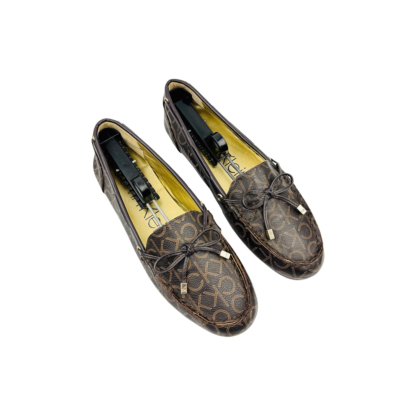 Calvin Klein Linca Monogram Leather Loafers (Size 40)