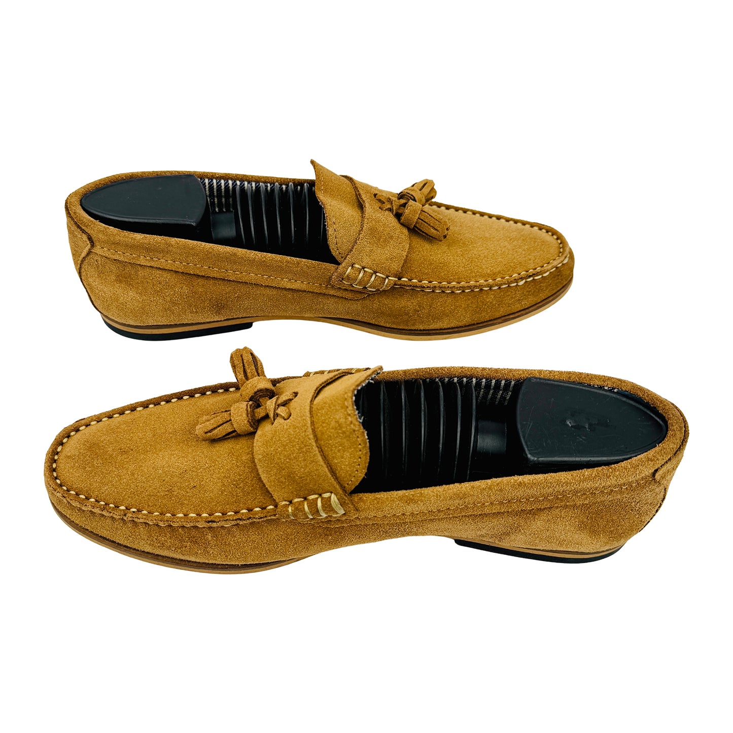 River Island Men's Suede Tassel 'Camel' Loafers (Size 42)