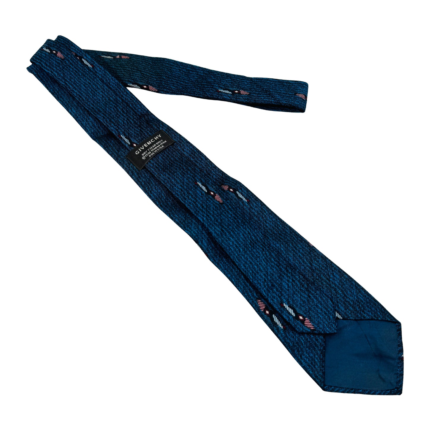Givenchy Deep Blue 'Geometric Motifs' Tie (Size Regular)