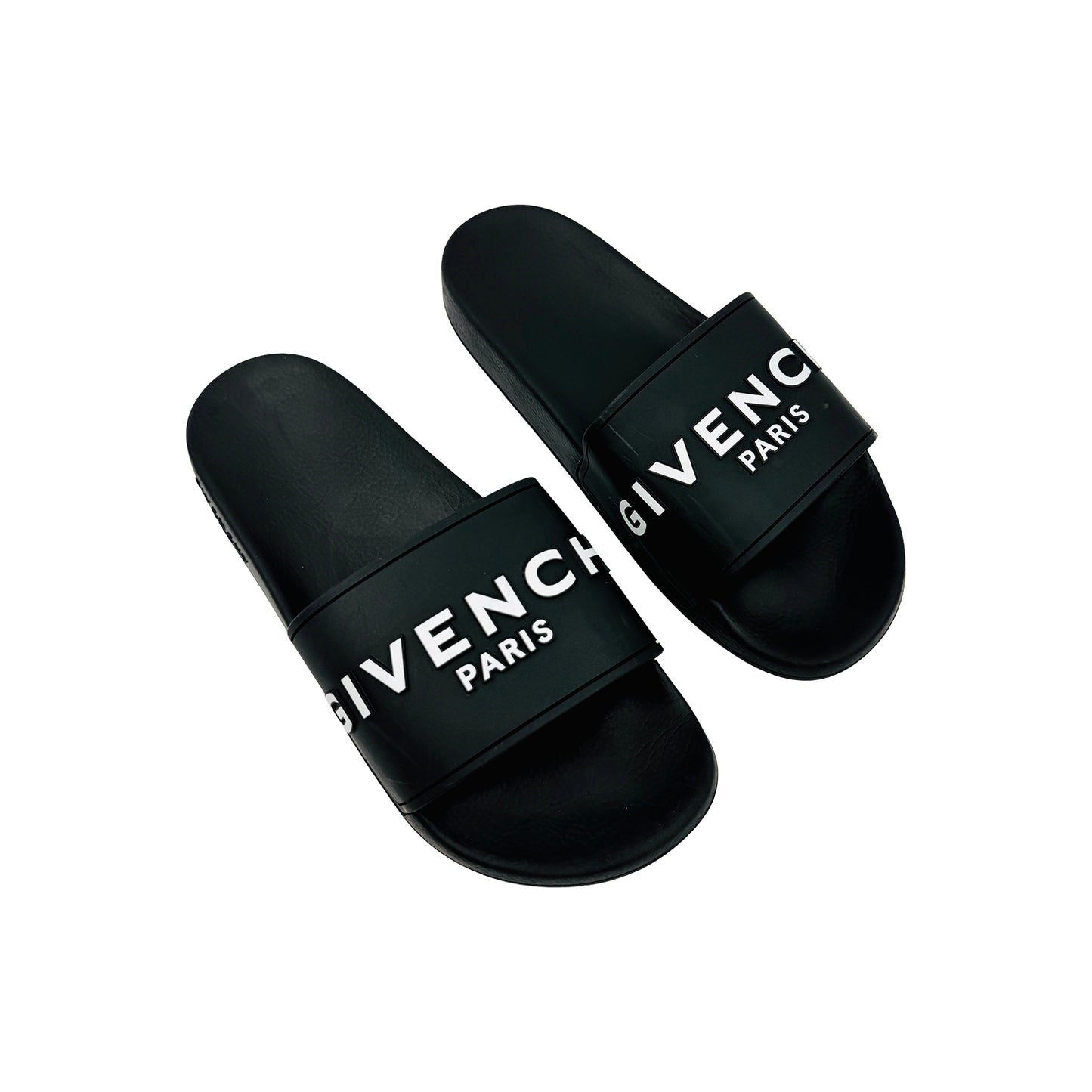 Givenchy Men's Black Monogram Slides (Size 42)
