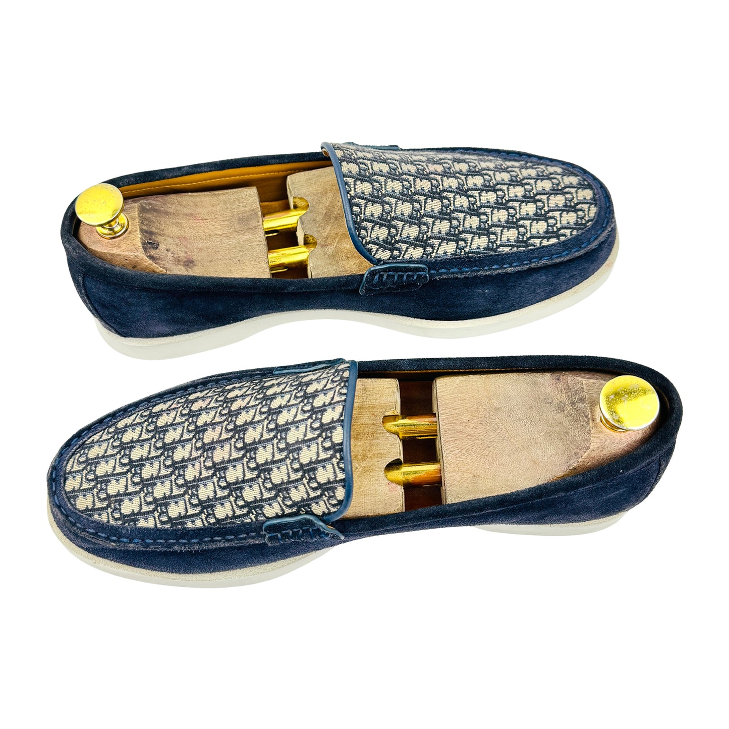 Dior Men's Granville Navy Suede Loafers (Size 43.5)