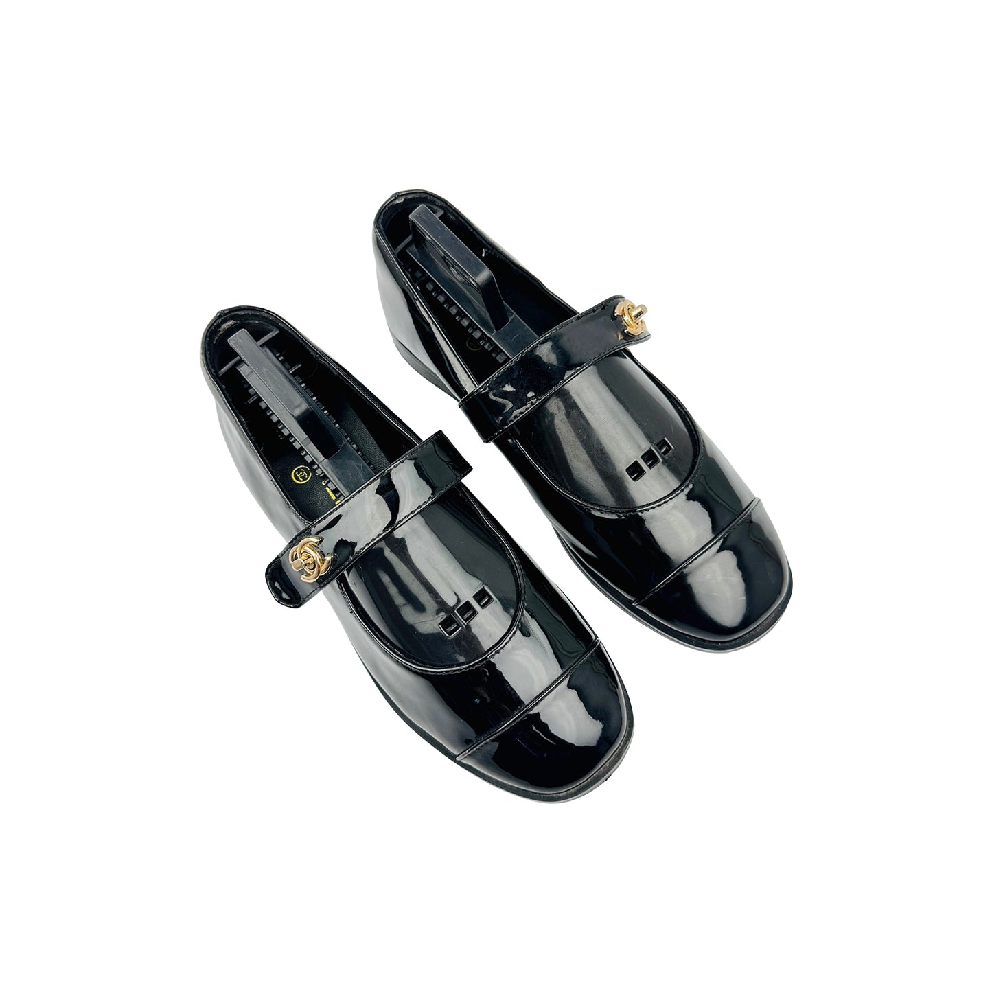 Chanel Mary Jane Black Ballet Flats (Size 35)