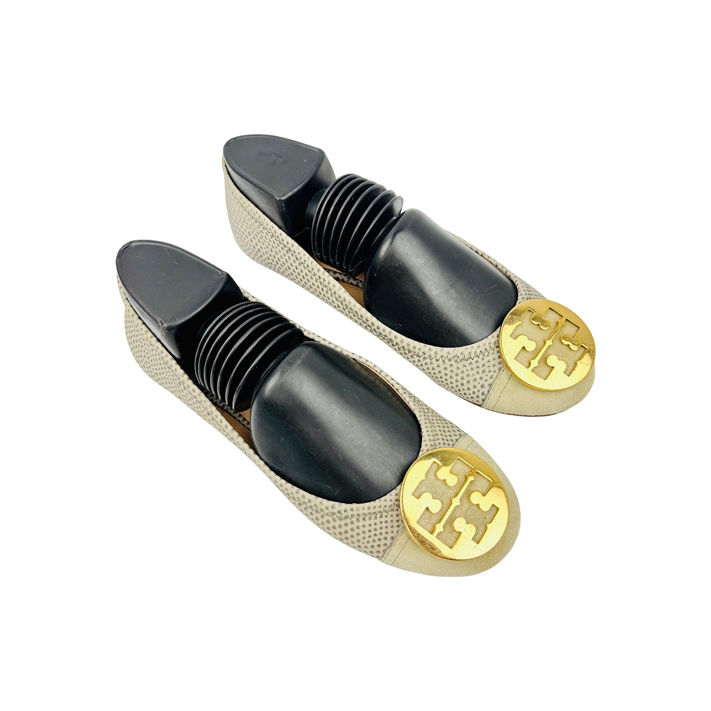 Tory Burch Snake Embossed Leather Ballet Flats (Size 38.5)