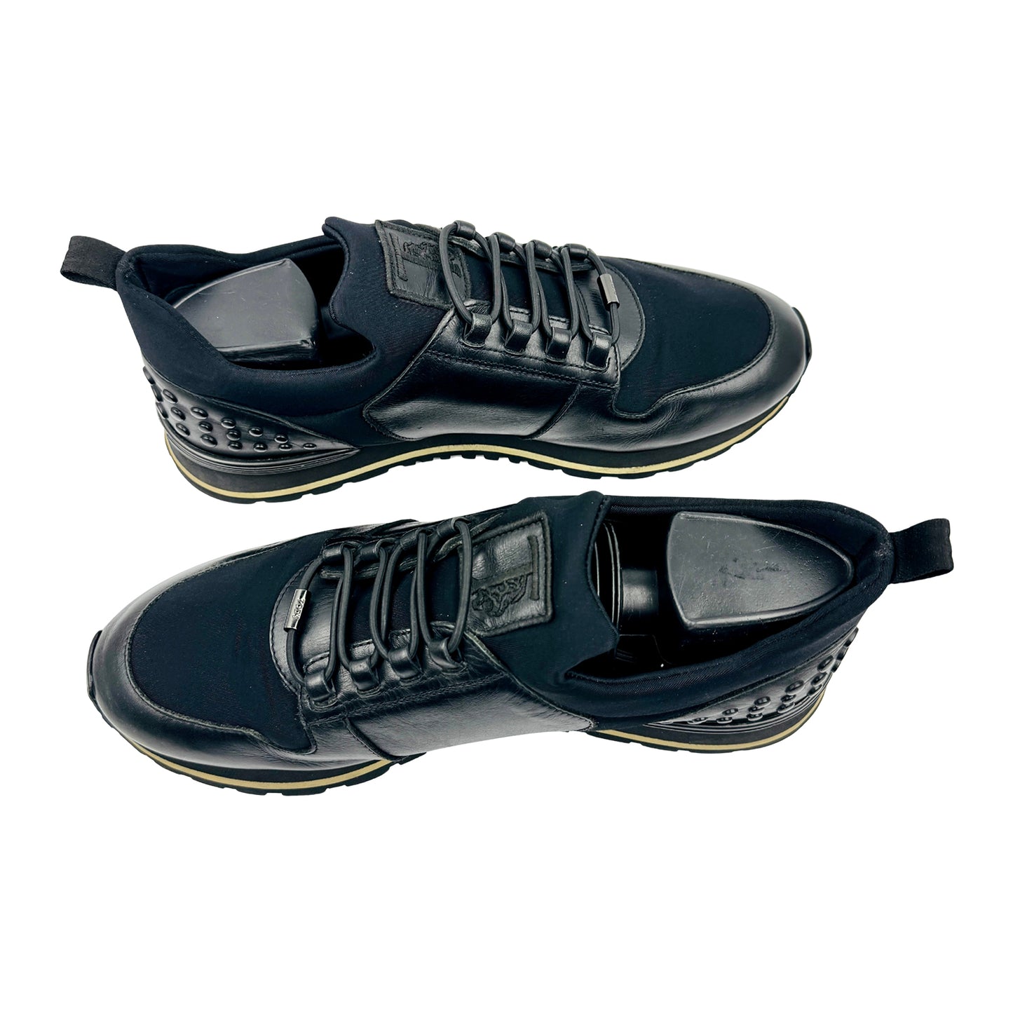 Tod's Black Leather Neoprene Shoes (Size 43)