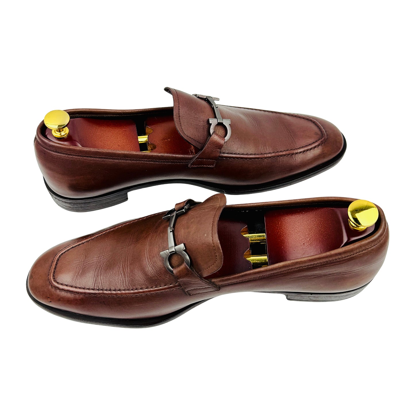 Salvatore Ferragamo Men's Gancini Leather Bit Loafers (Size 44/44.5)