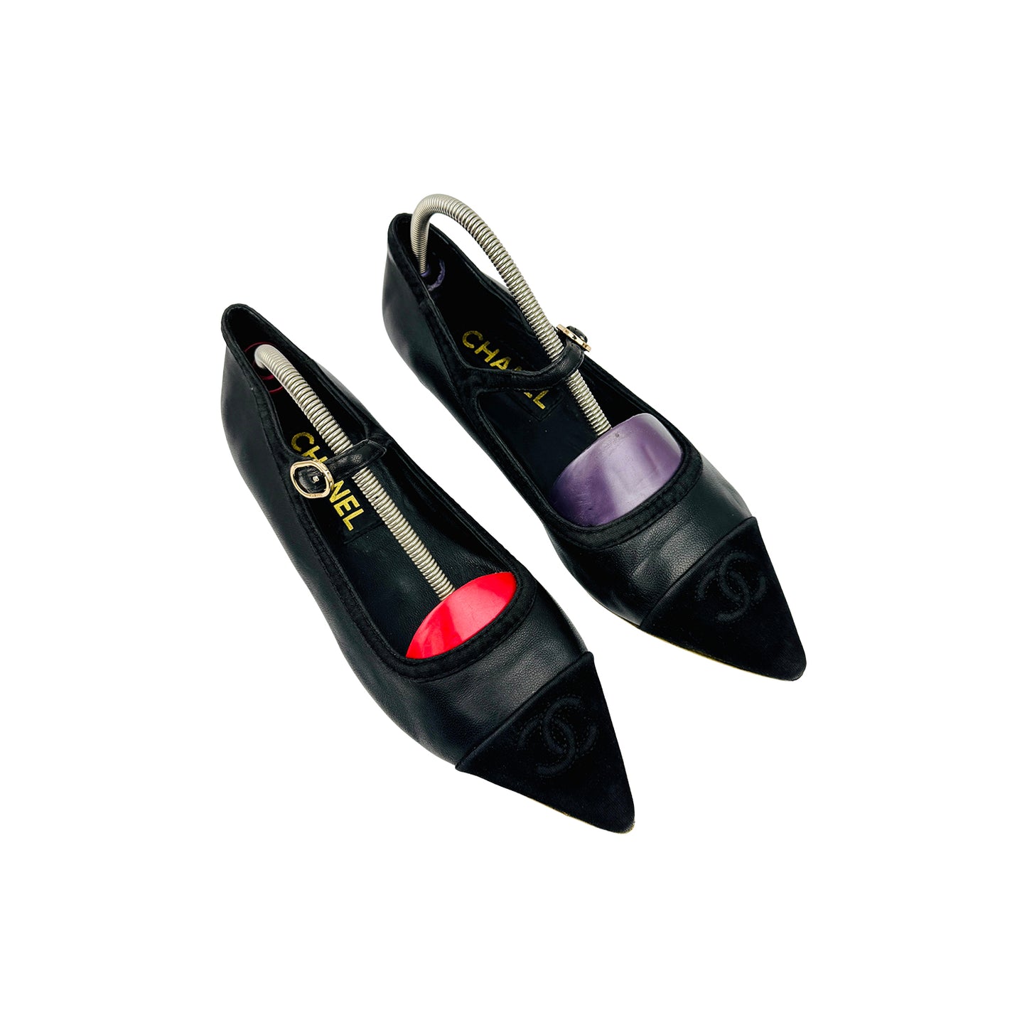 Chanel Mary Jane Black Ballet Flats (Size 37)