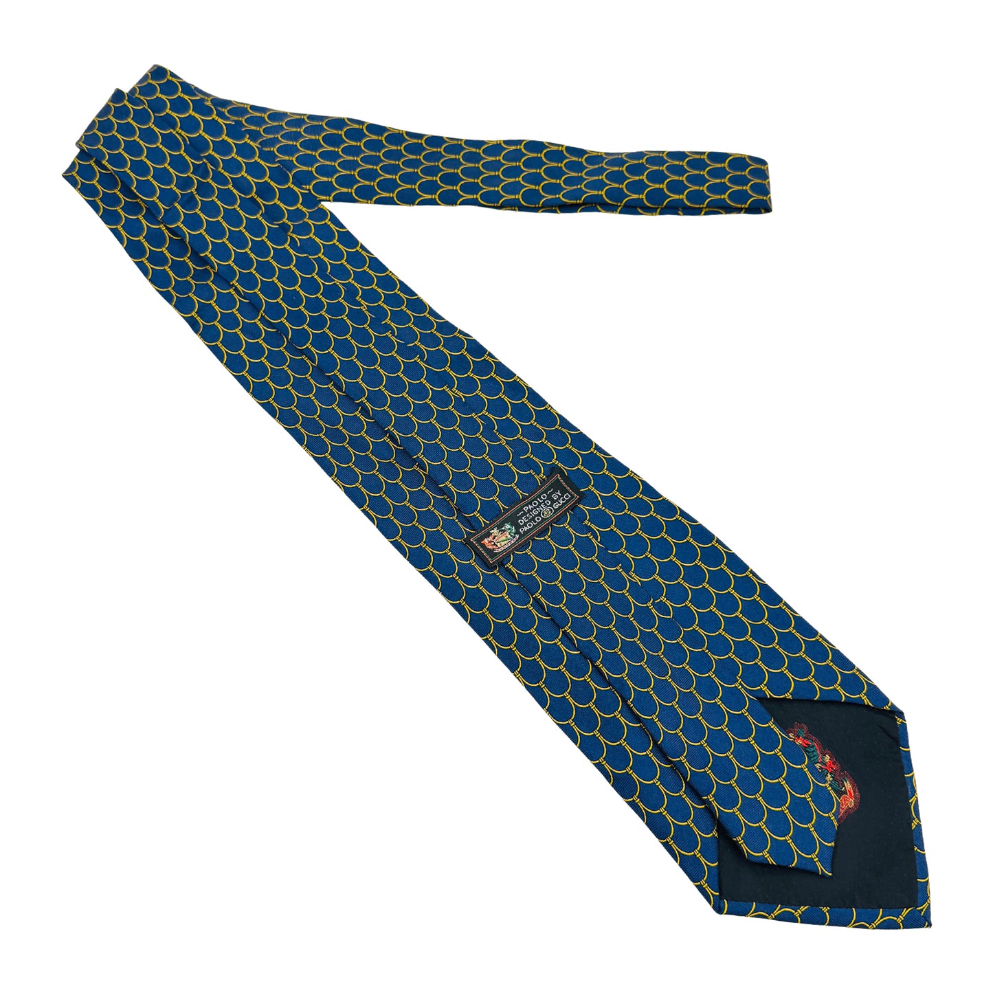 Paolo Gucci Royal Blue 'Fish Scale Pattern' Tie (Size Regular)