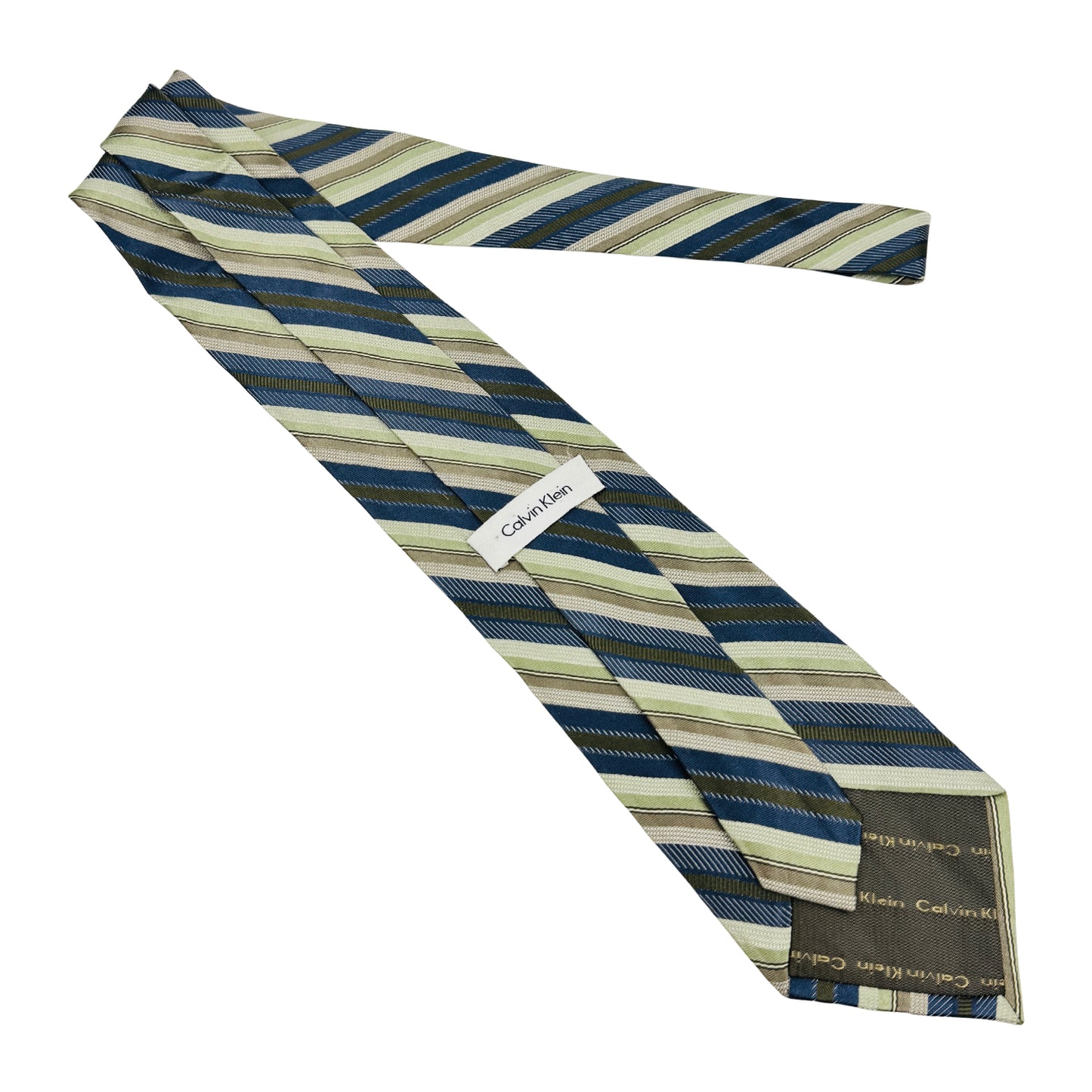 Calvin Klein Blue 'Diagonal Stripes' Tie (Size Regular)