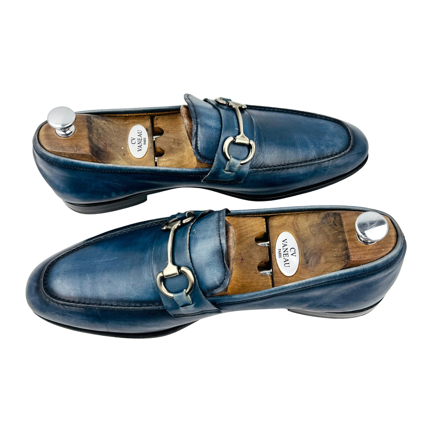 Calce Men's Blue Horsebit Loafers (Size 43.5)