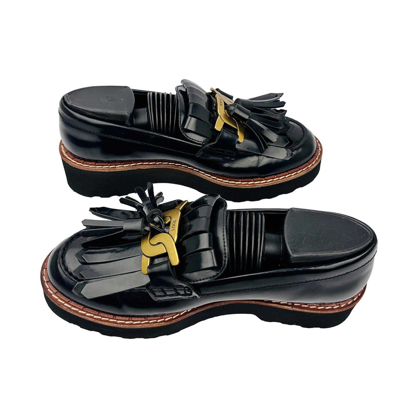 Cross image of Tod's Women's Black Kate Loafers (Size 39) - XXW80C0DF40SHAB999