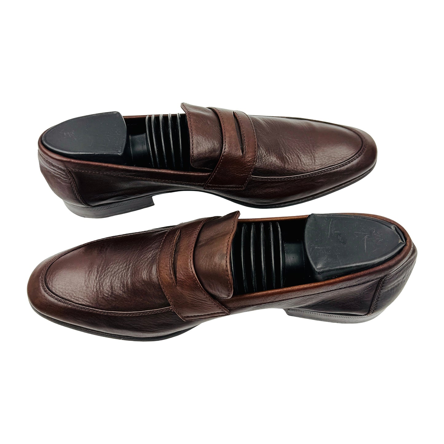 Moreschi Dark Brown Leather Penny Loafers (Size 40/40.5)