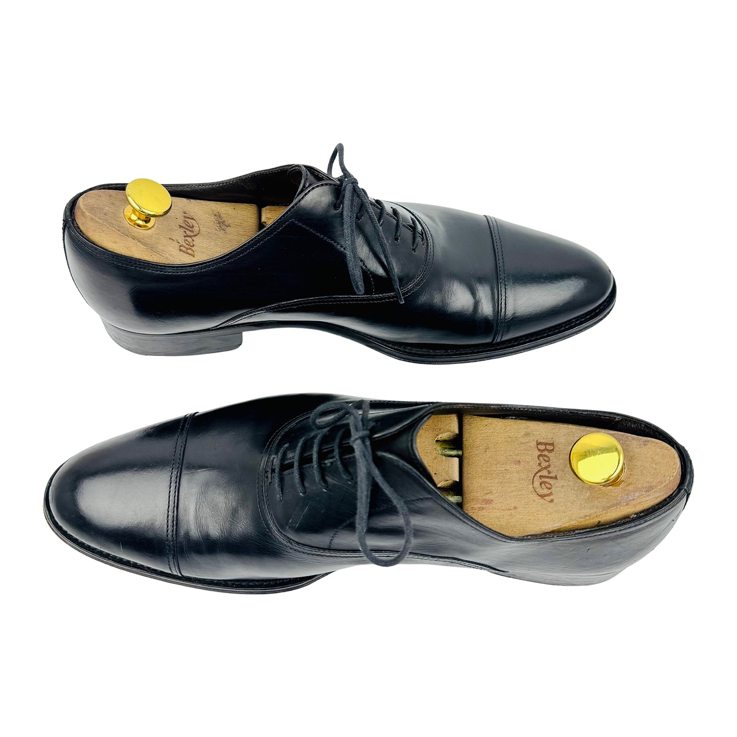 Russell & Bromley Culumus Leather Black Oxford Shoes (Size 42.5/43)