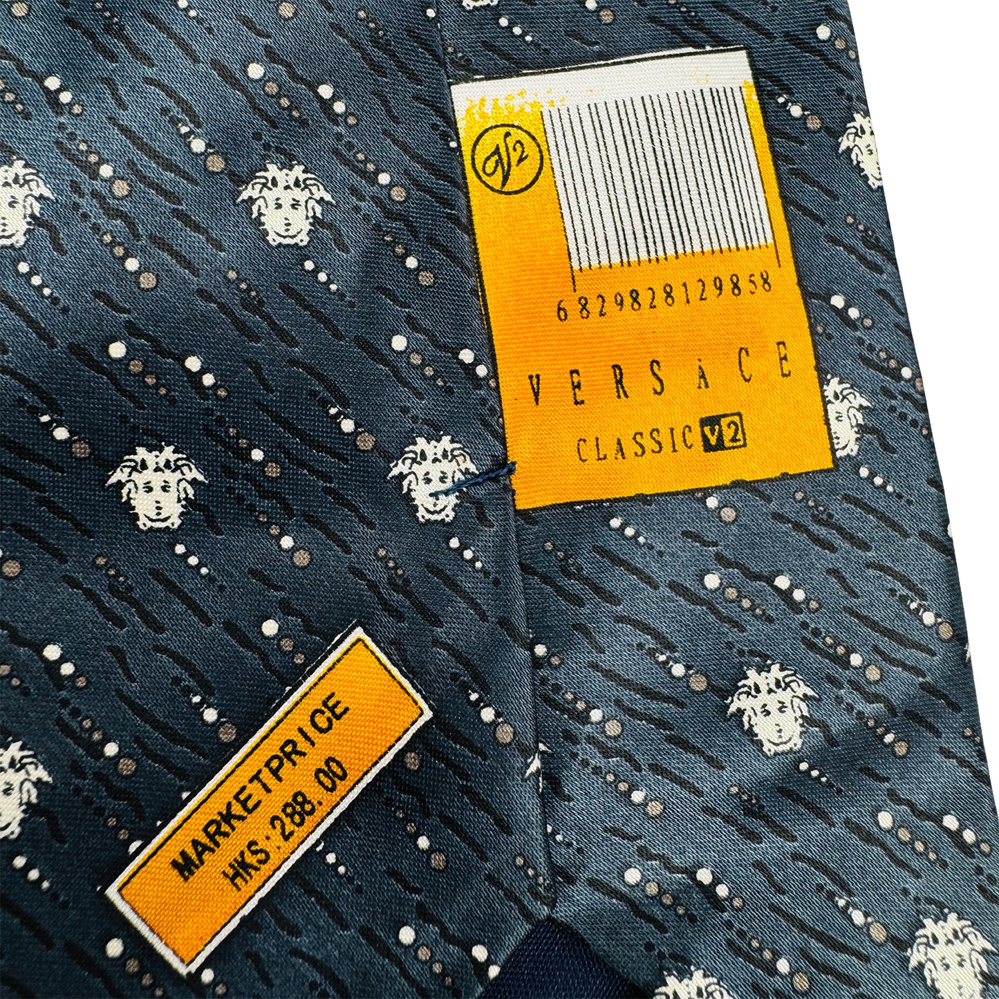 Versace Dark Teal 'Medusa Head Motifs' Tie (Size Regular)