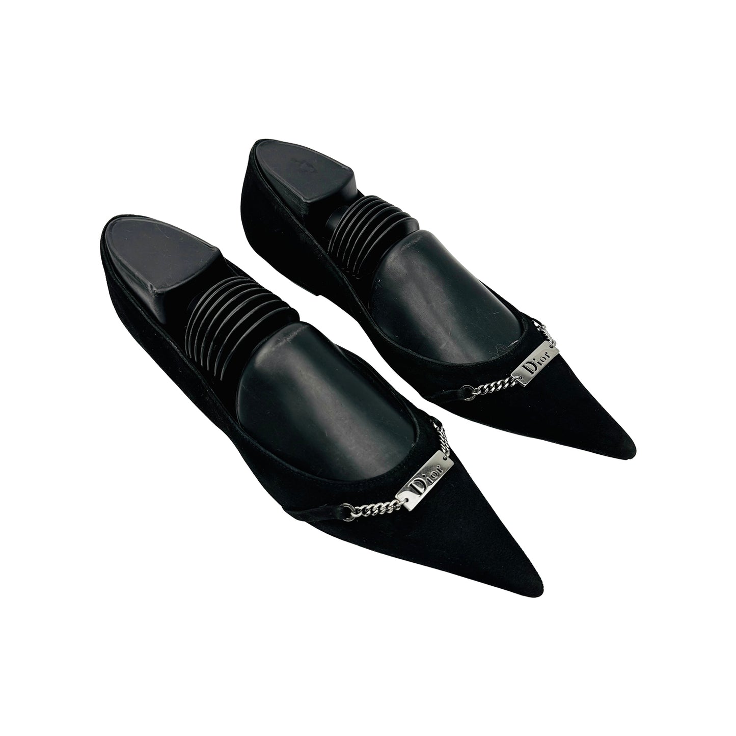 Christian Dior Black Suede Ballet Flats (Size 39/39.5)