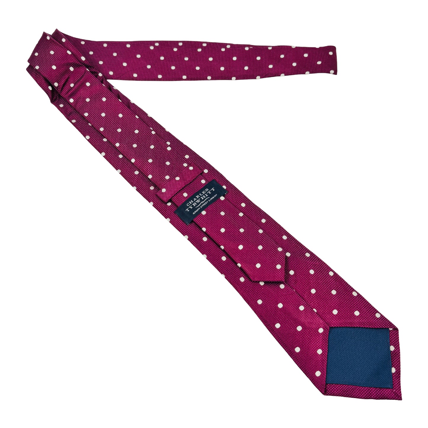 Charles Tyrwhitt Magenta 'Polka Dots' Tie (Size Regular)
