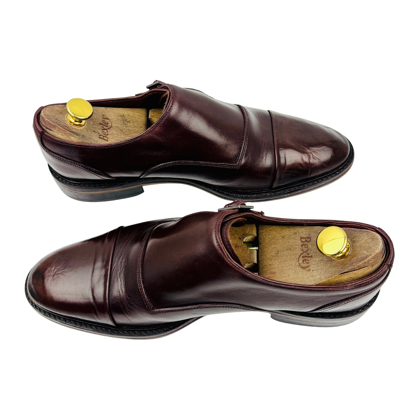 Ted Baker Men's Brown Leather Monk Strap Shoes (Size 42)