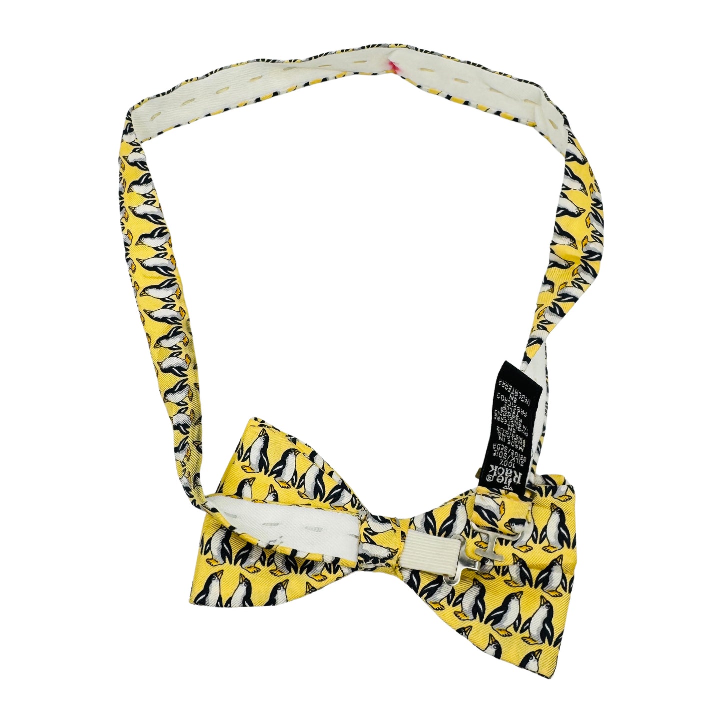 Tie Rack Yellow 'Animal Print' Silk Bow Tie (Size Regular)