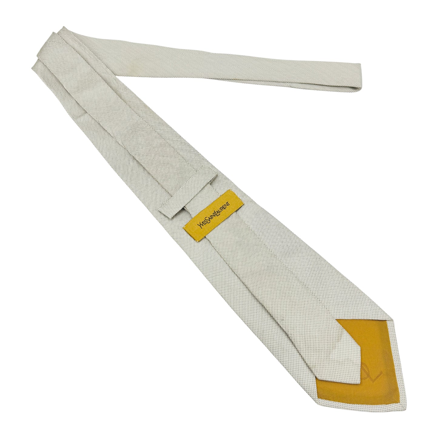 Yves Saint Laurent Off-White 'Micro Pattern' Tie (Size Regular)