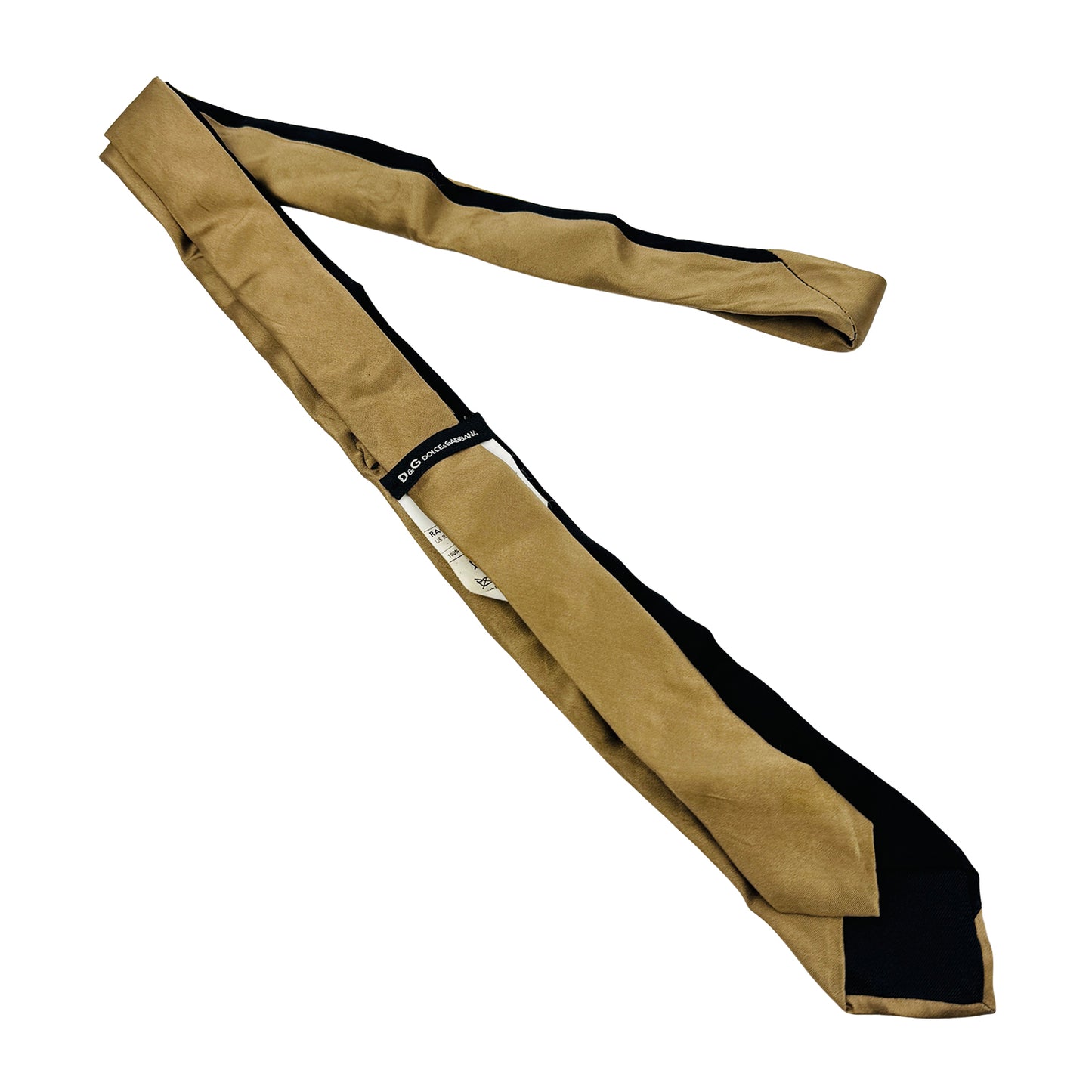 Dolce & Gabbana Olive Brown Silk Tie (Size Slim Fit)