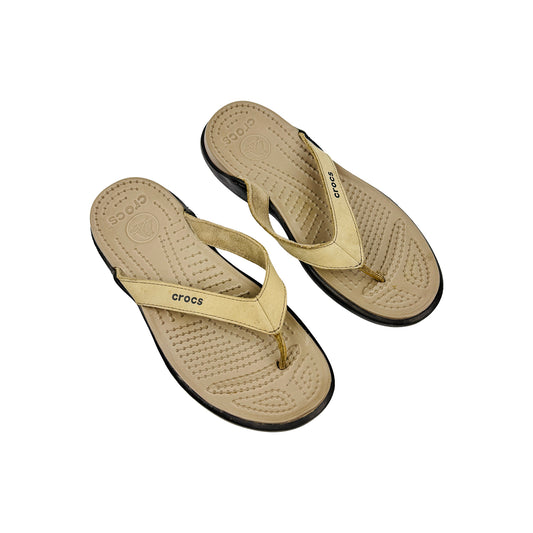Crocs Capri V 'Beige Brown' Slippers (Size 39)