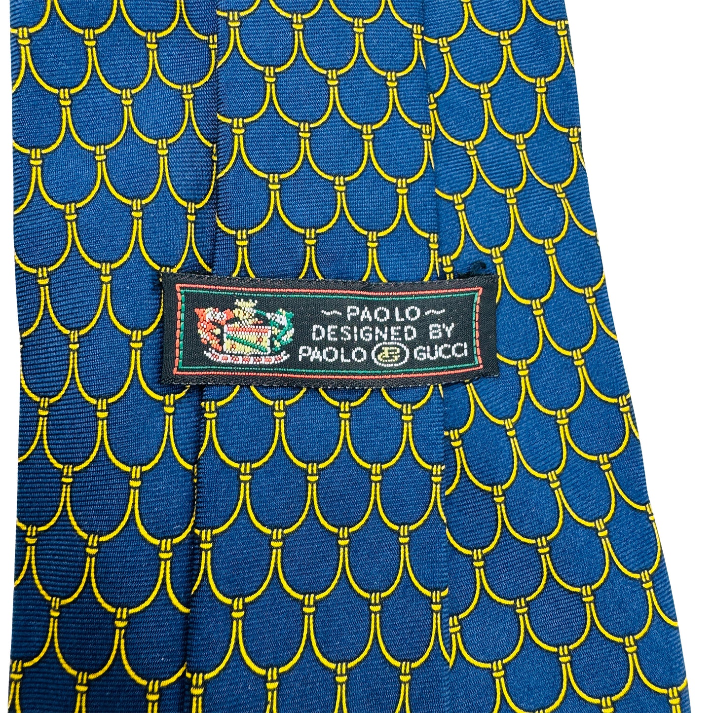 Paolo Gucci Royal Blue 'Fish Scale Pattern' Tie (Size Regular)
