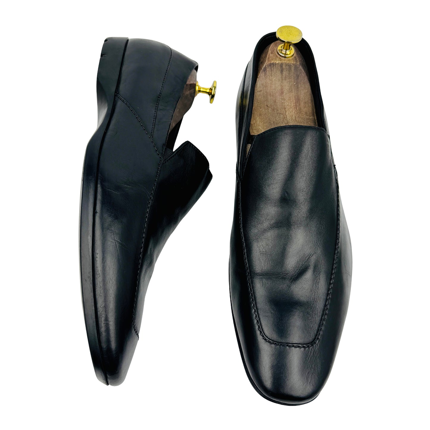 Hugo Boss Men's Black Leather Loafers (Size 42.5/43)