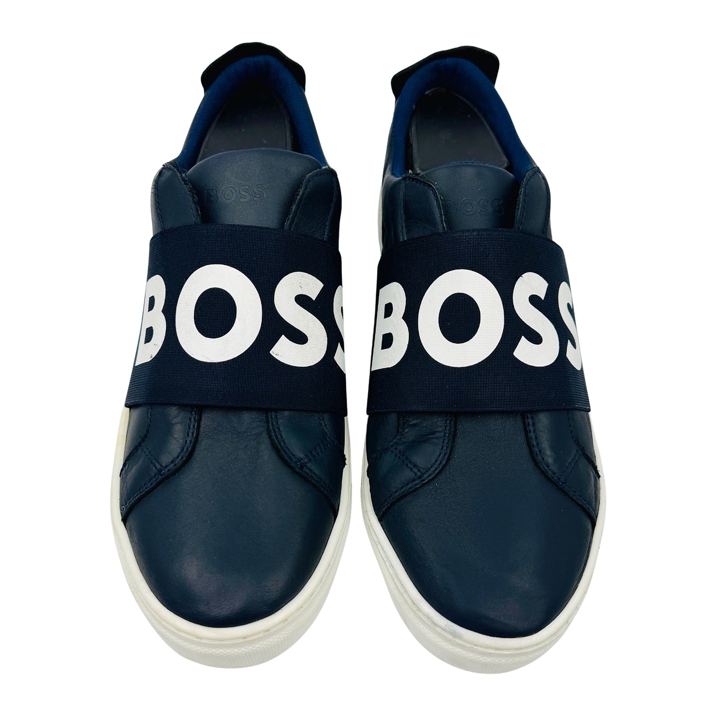 Hugo Boss Logo-Elastic Navy Slipon Shoes (Size 41)