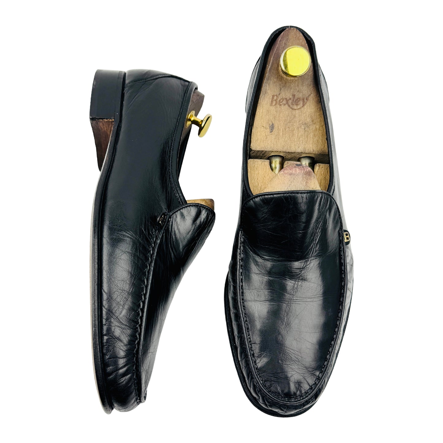 Bally Men's Black Leather Loafers (Size 43)