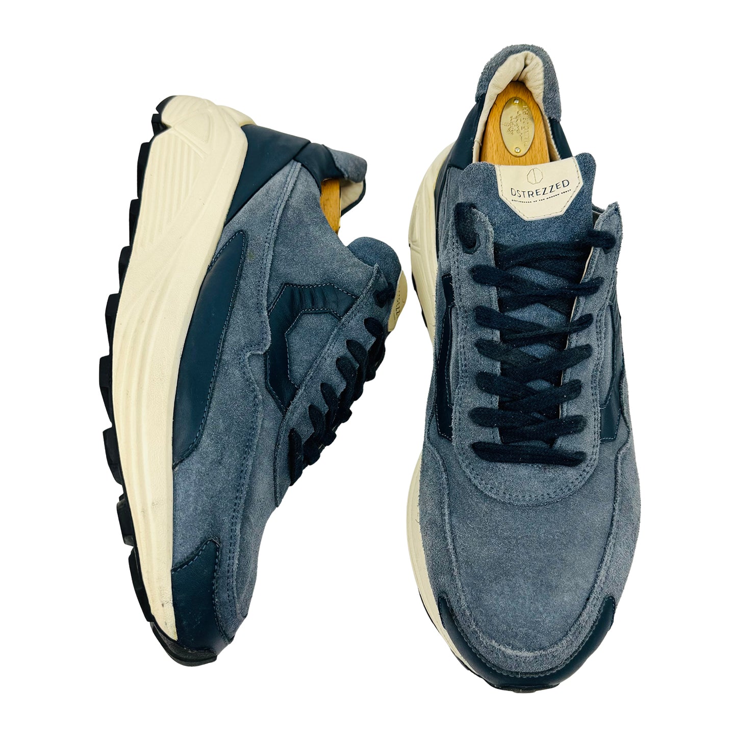 Dstrezzed Men's Blue Suede Leather Shoes (Size 44)