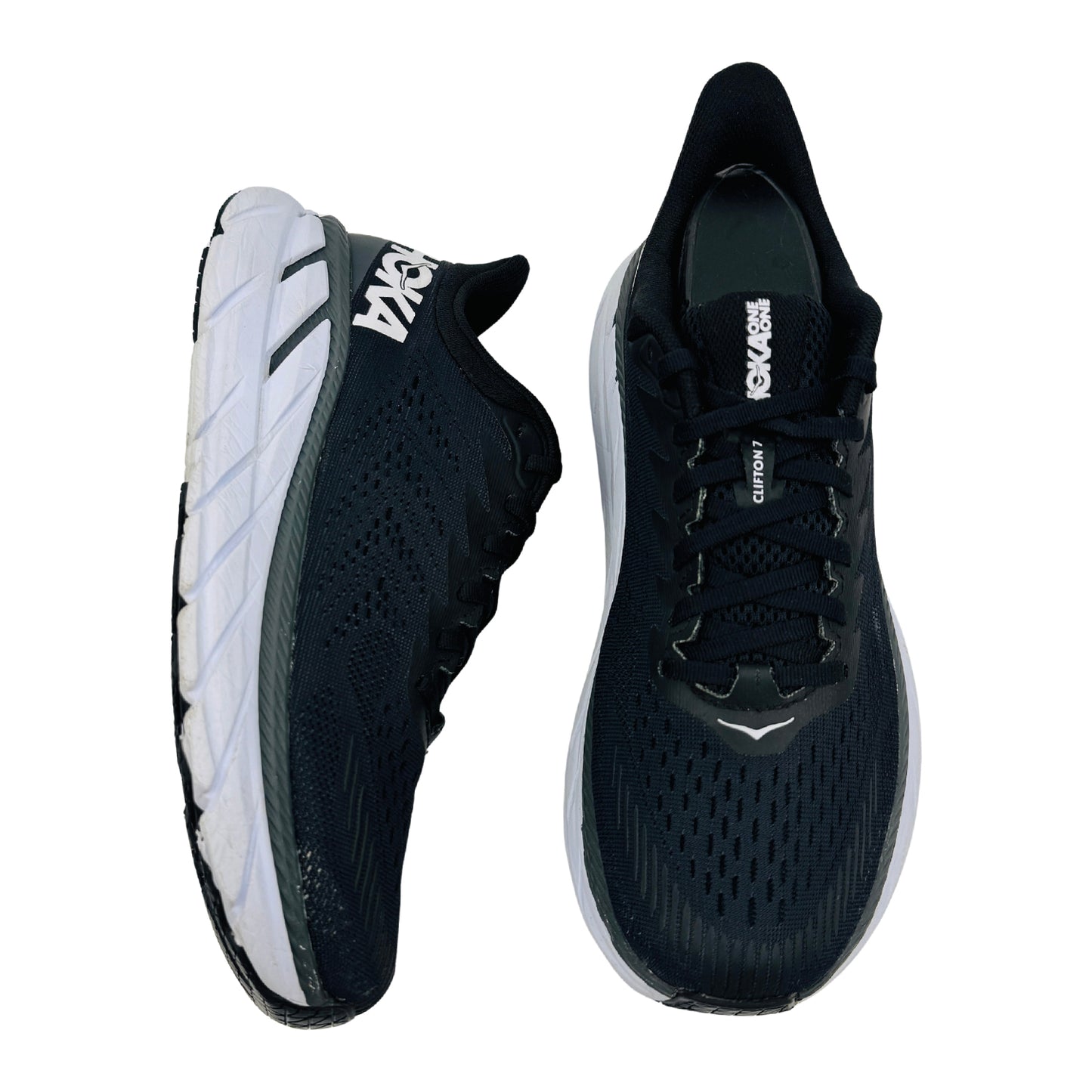 Hoka Clifton 7 'Black White' Shoes (Size 40) - 1110509 BWHT