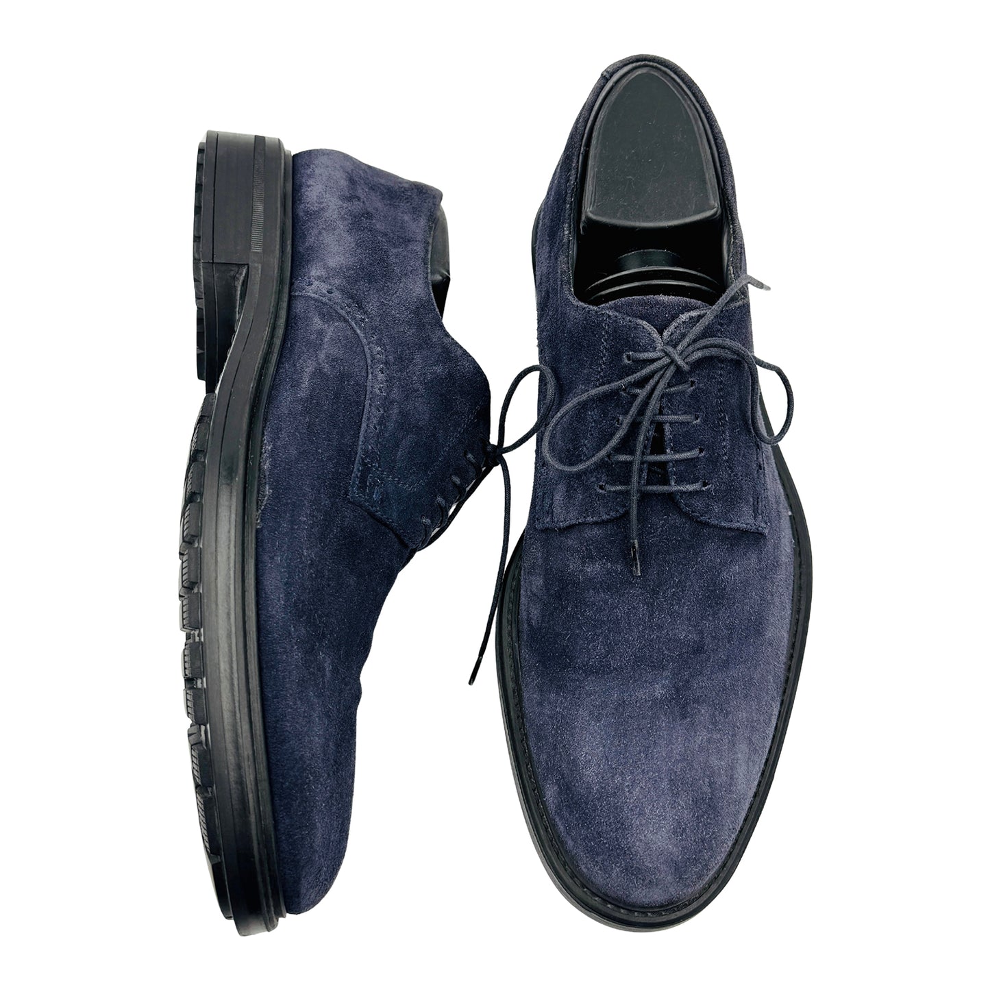Hugo Boss Men's Navy Blue Derby Shoes (Size 41)