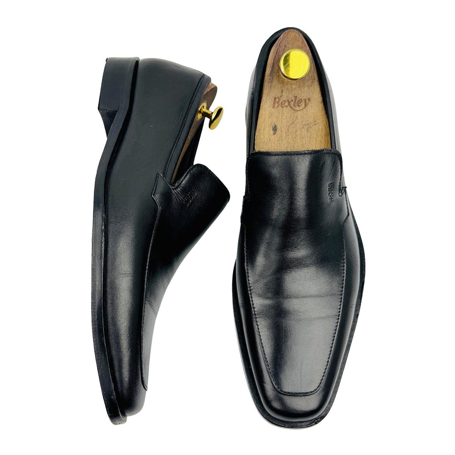 Hugo Boss Men's Black Leather Loafers (Size 42)