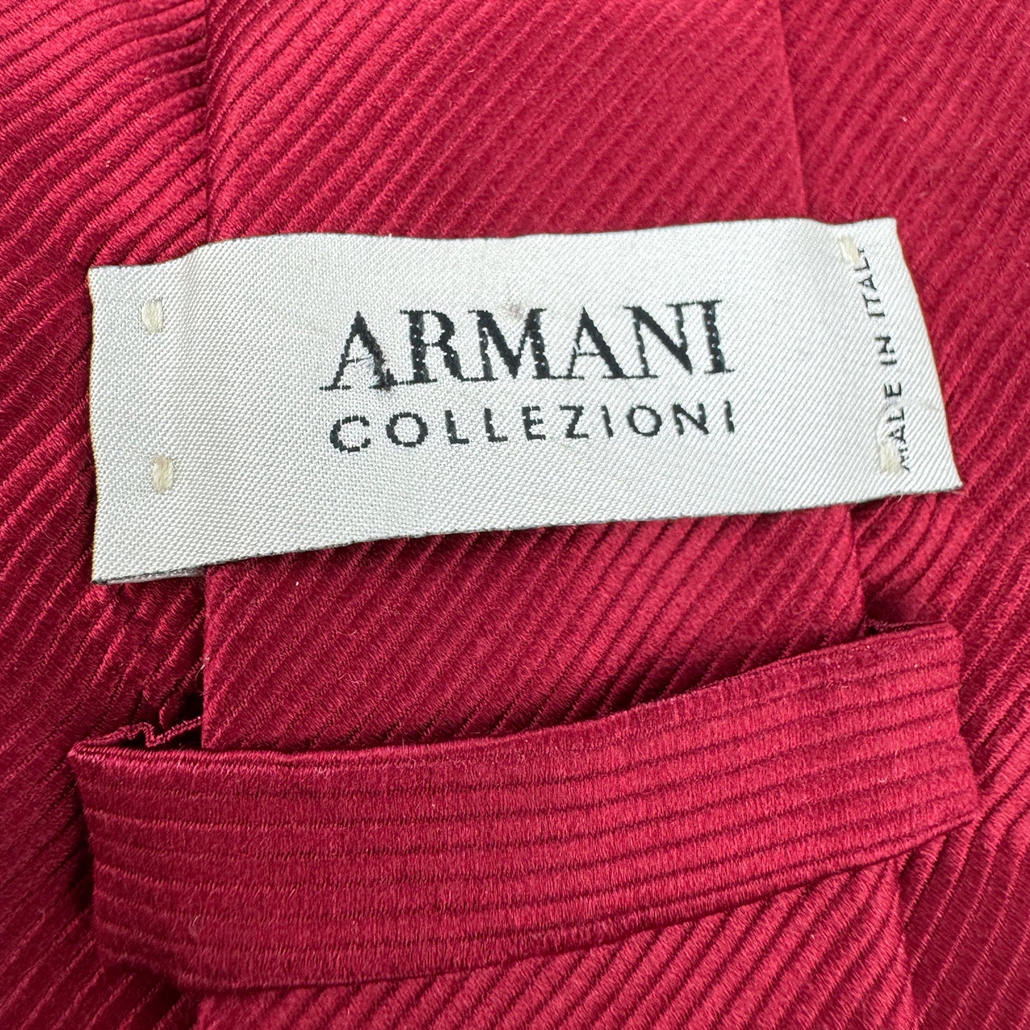 Armani Deep Burgundy Silk Tie (Size Regular)