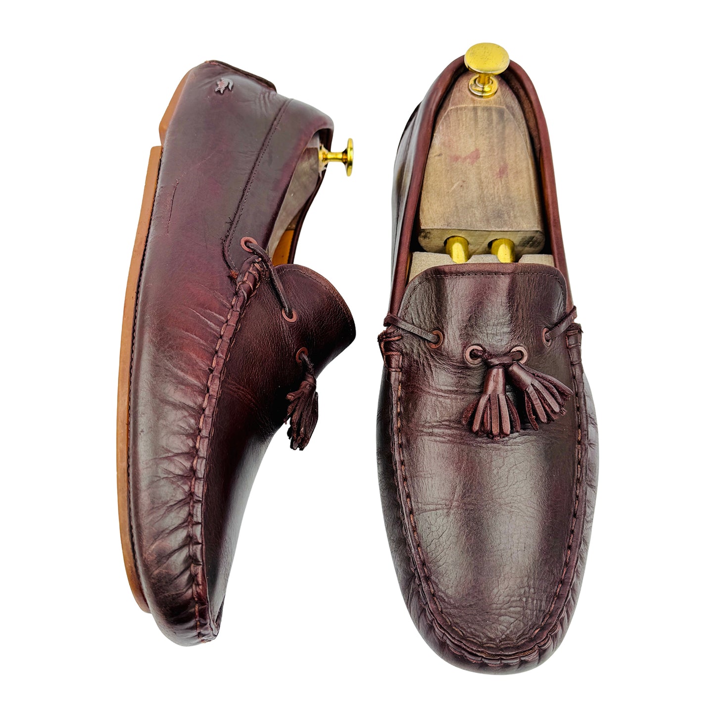 Lacoste Burgundy Tassel Loafers (Size 44.5) - 7-40CMA003577T