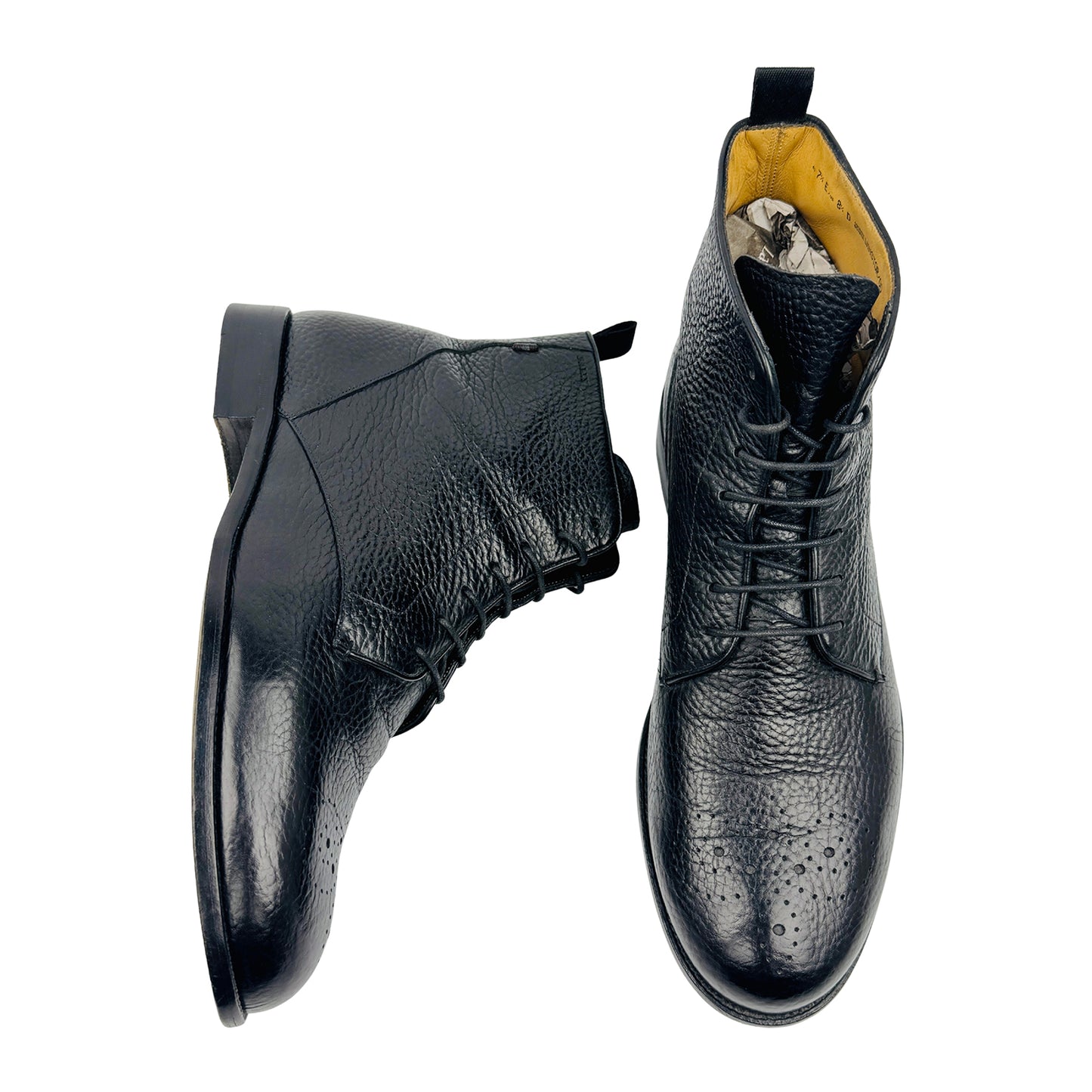 Bally Men's Black Leather Lace-Up Boots (Size 42.5)