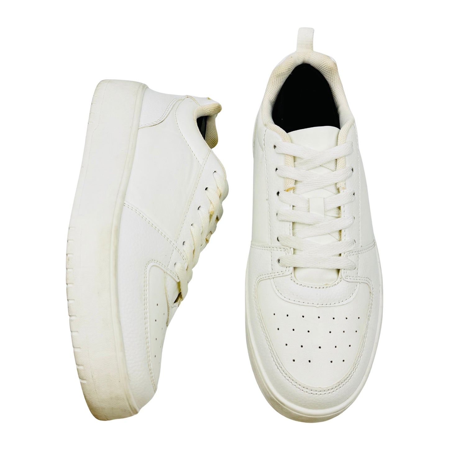 Primark White Leather Sneakers (Size 40) - 210661592