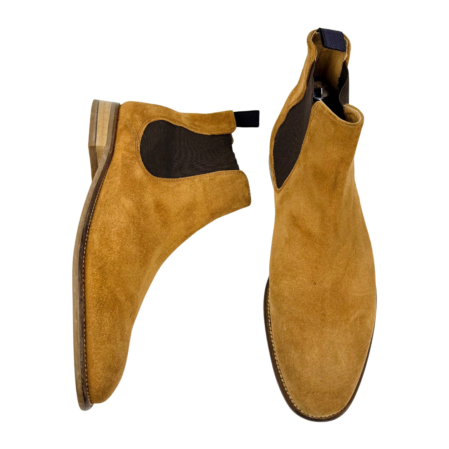 Marks & Spencer Brown Genuine Suede Chelsea Boots (Size 45)