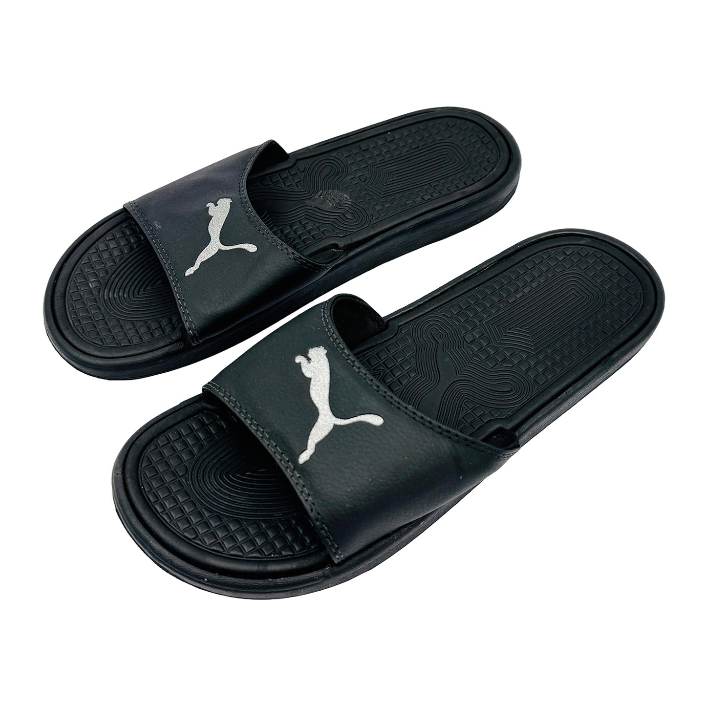 Left Side image of Puma Cat Sport Glitter Slippers (Size 43/43.5) - 371017_01