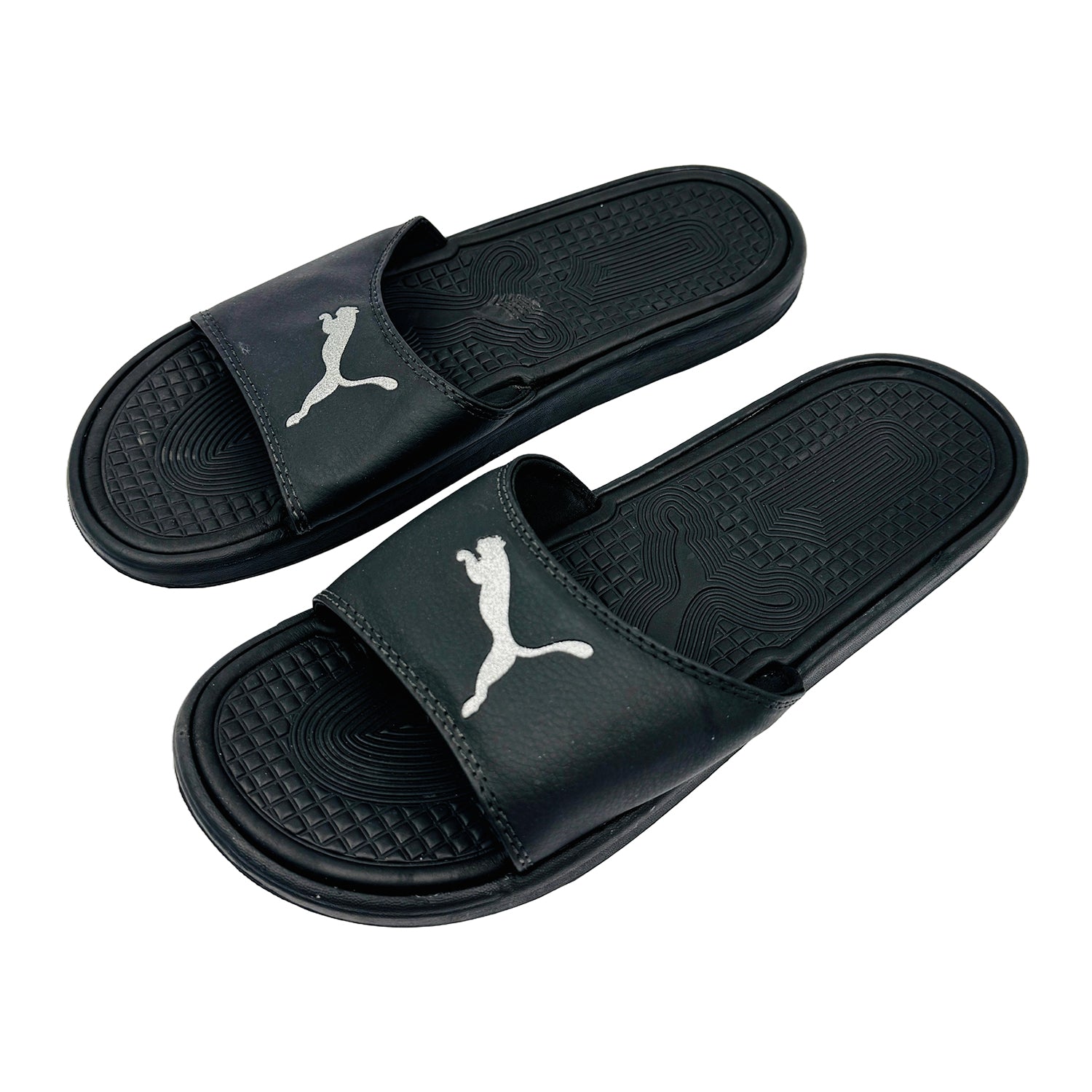 Left Side image of Puma Cat Sport Glitter Slippers (Size 43/43.5) - 371017_01