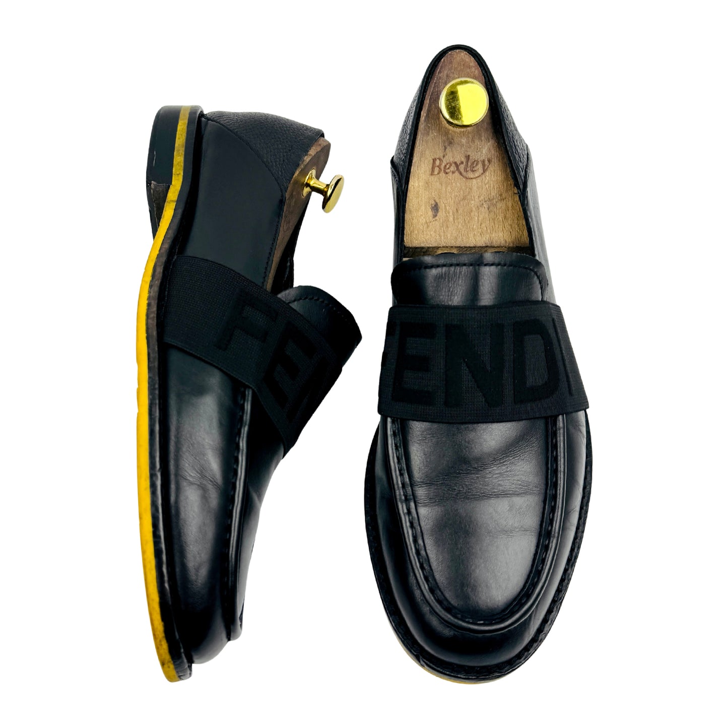 Fendi Black Elastic Band Loafers (Size 42/42.5)