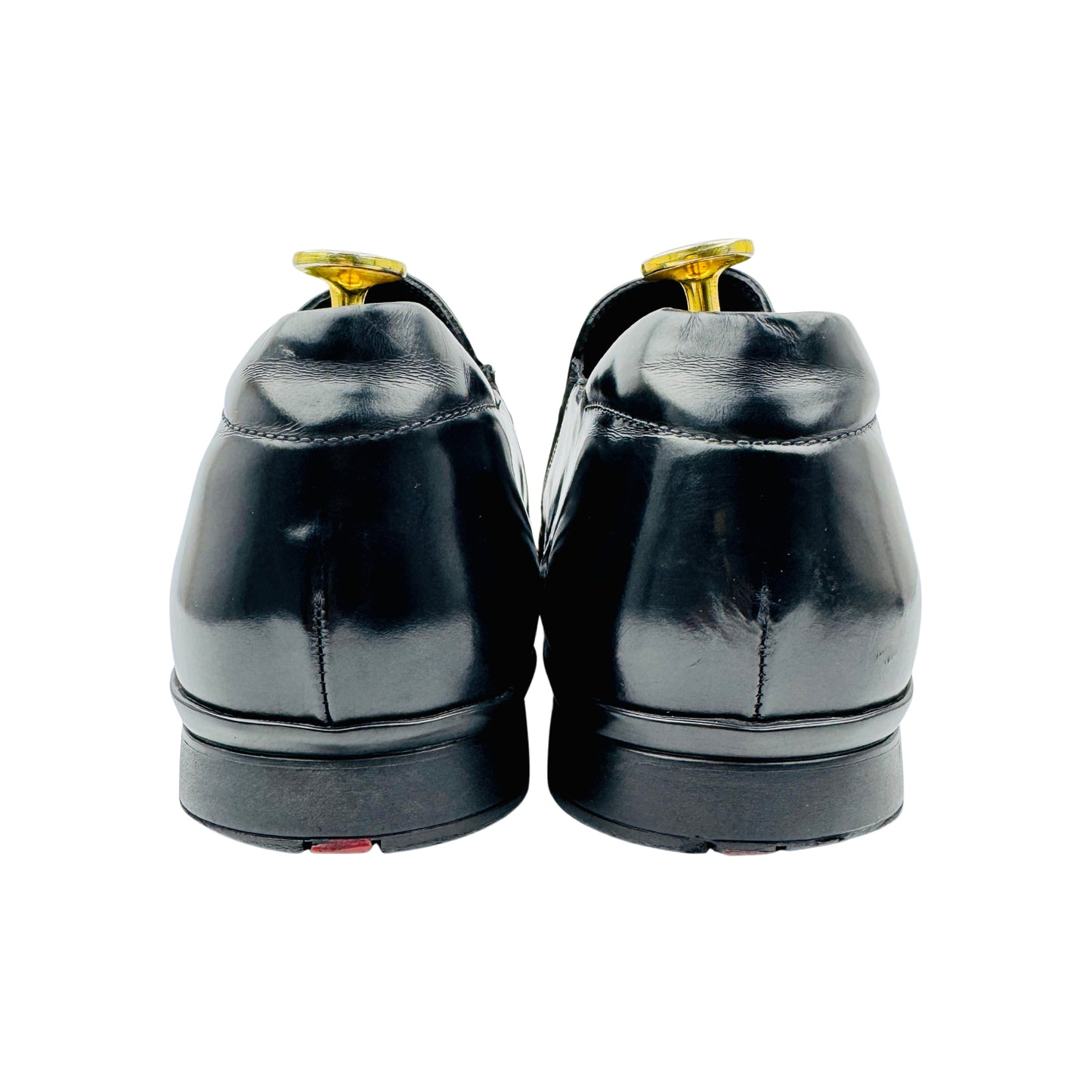 Prada Men's Black Leather Dress Shoes (Size 41.5/42)