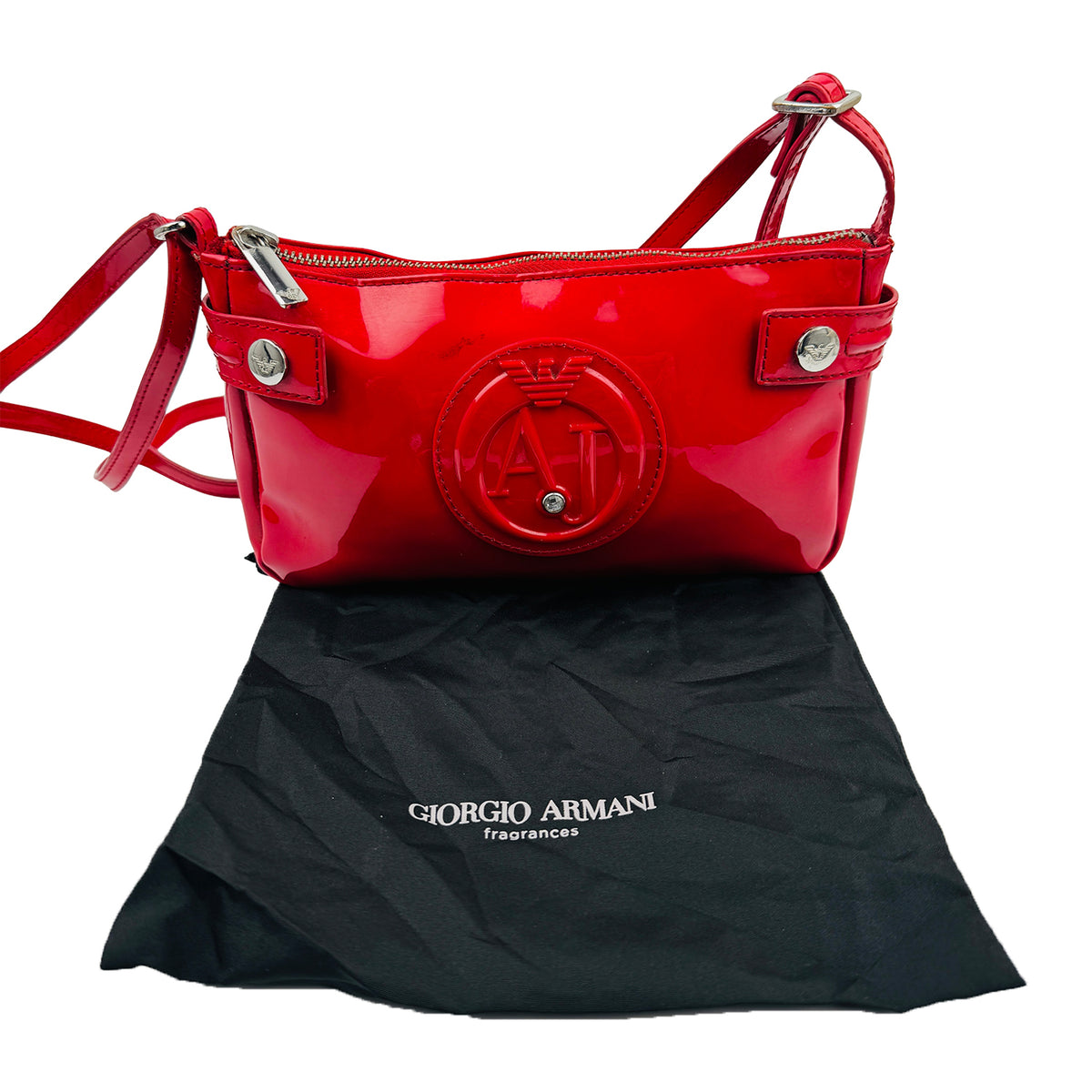 Armani Jeans Women's 'Bright Red' Cross Body Bag