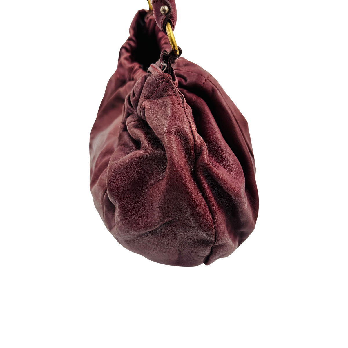 Salvatore Ferragamo Vara Bow Pleated Slouchy Hobo Bag
