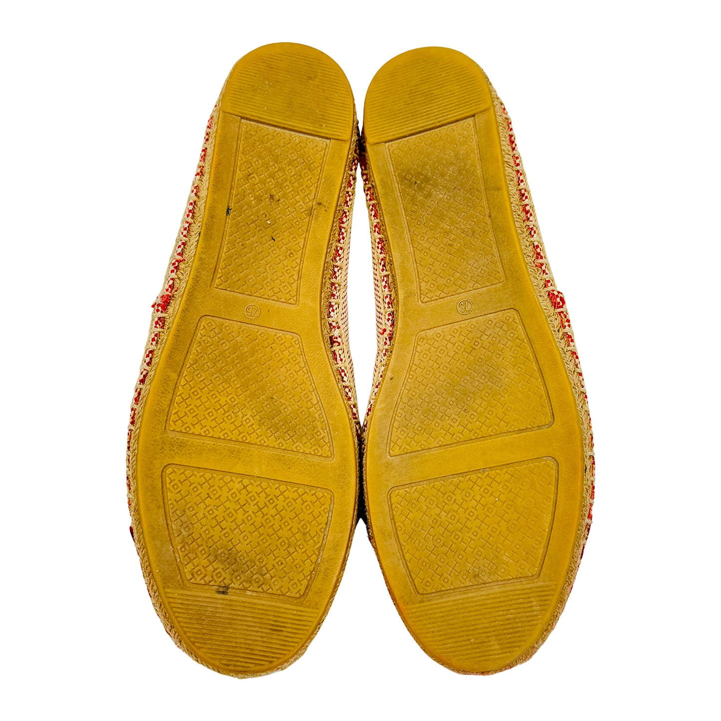 Tory Burch Women's Red Espadrille Shoes (Size 37.5)