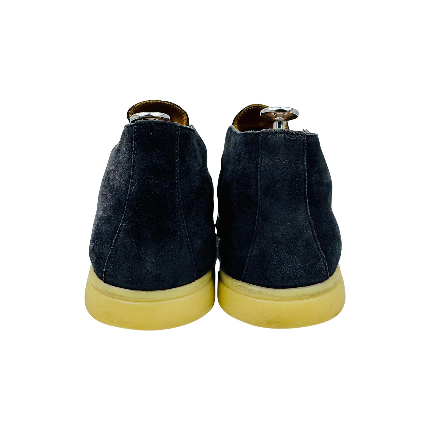 Loro Piana Open Walk Midnight Blue Ankle Boots (Size 45)