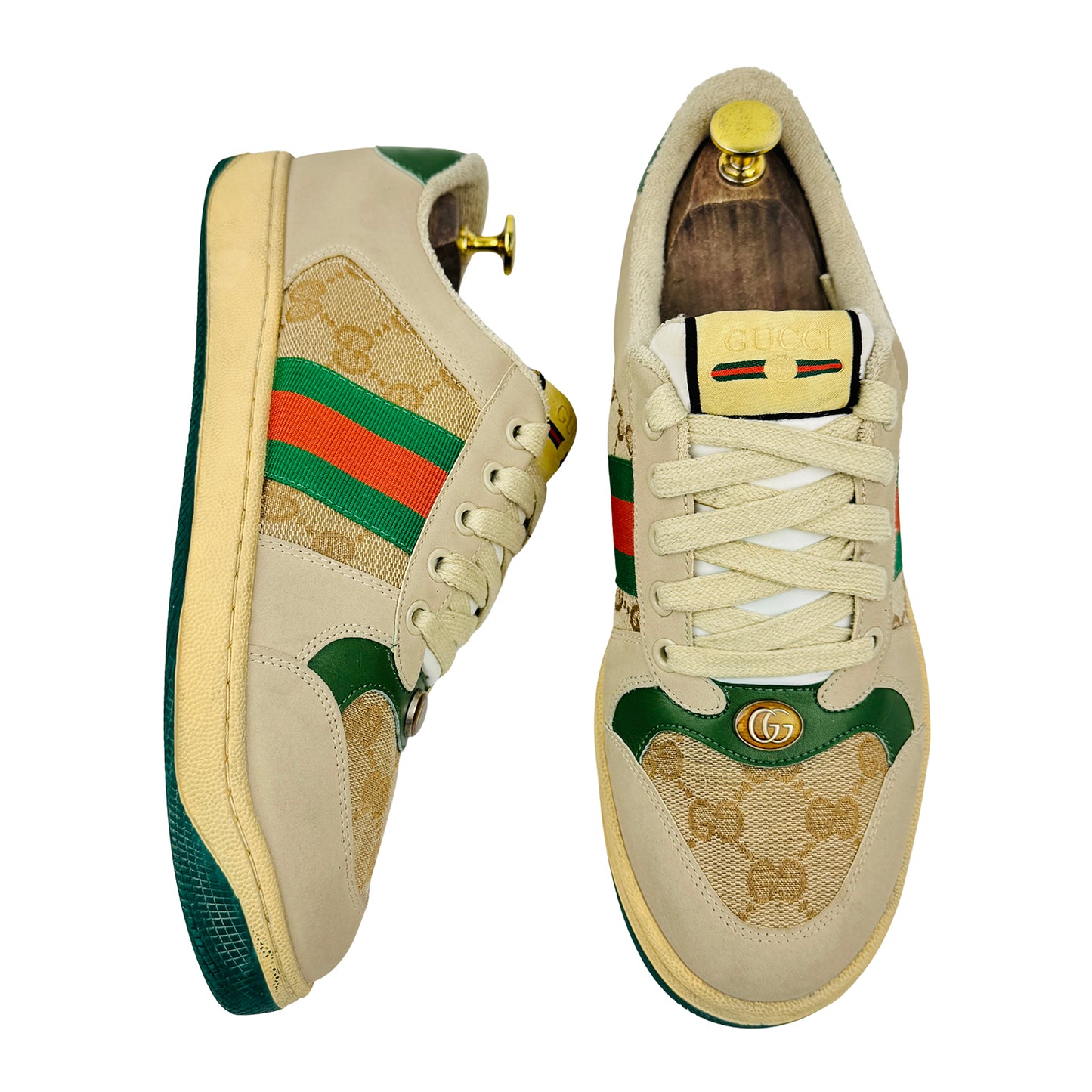 Gucci Screener Beige Italian Sneakers (Size 41)