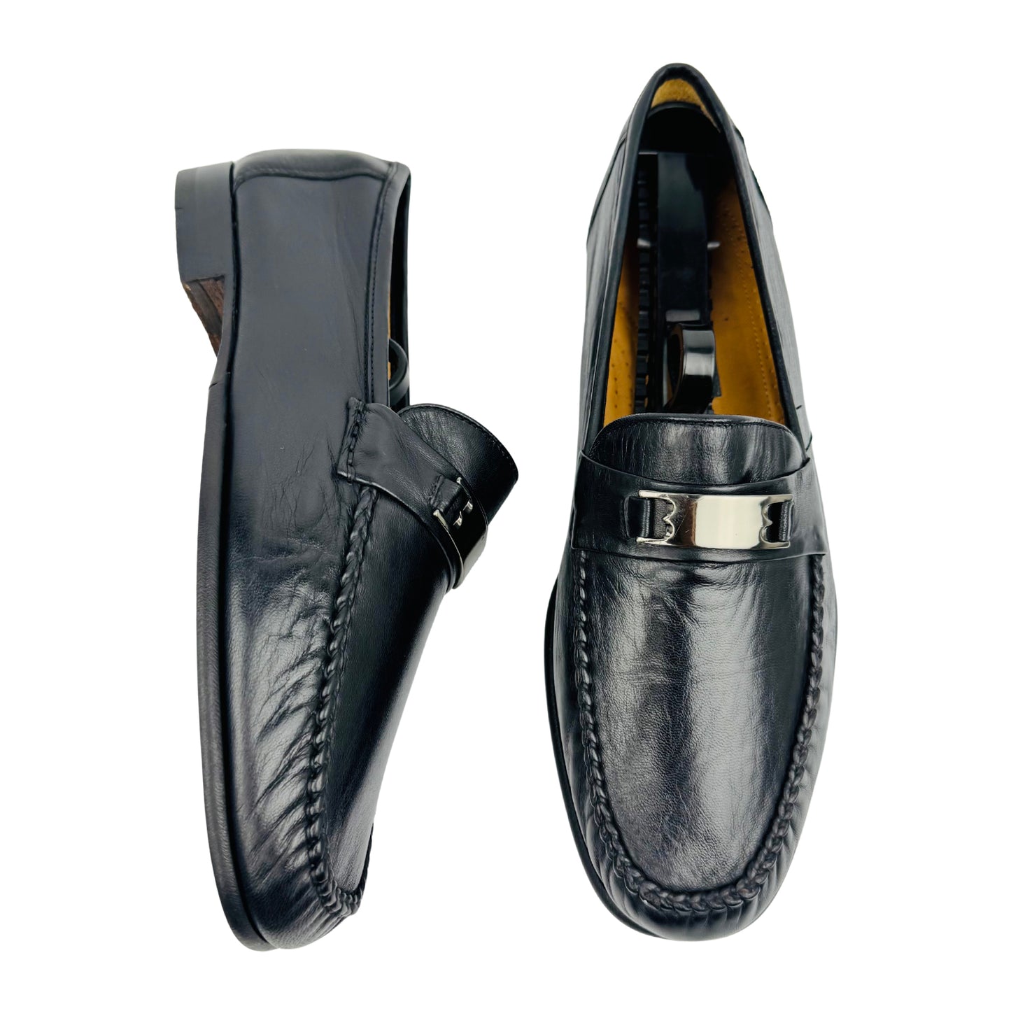 Bally Ruvera Men's Black Leather Loafers (Size 40/40.5)