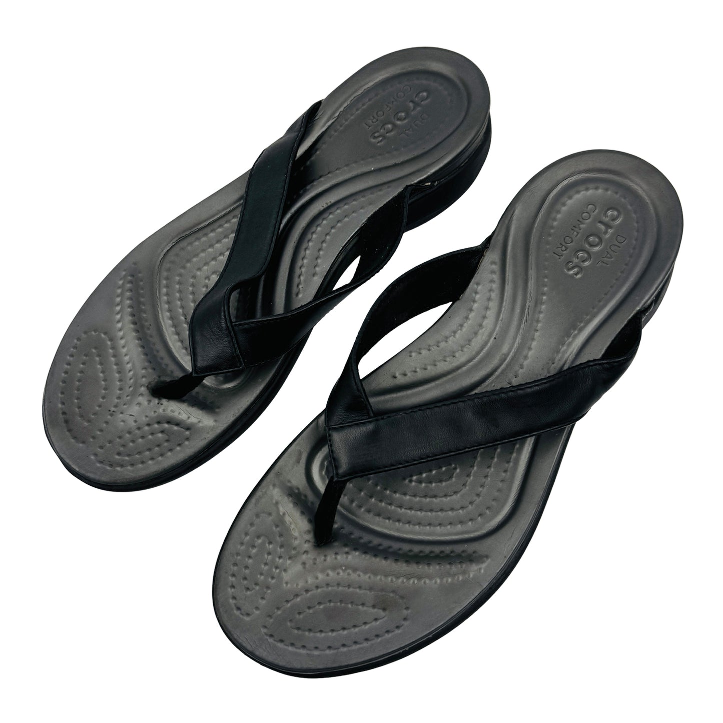 Crocs Capri V Black Foam Slippers (Size 39/39.5)