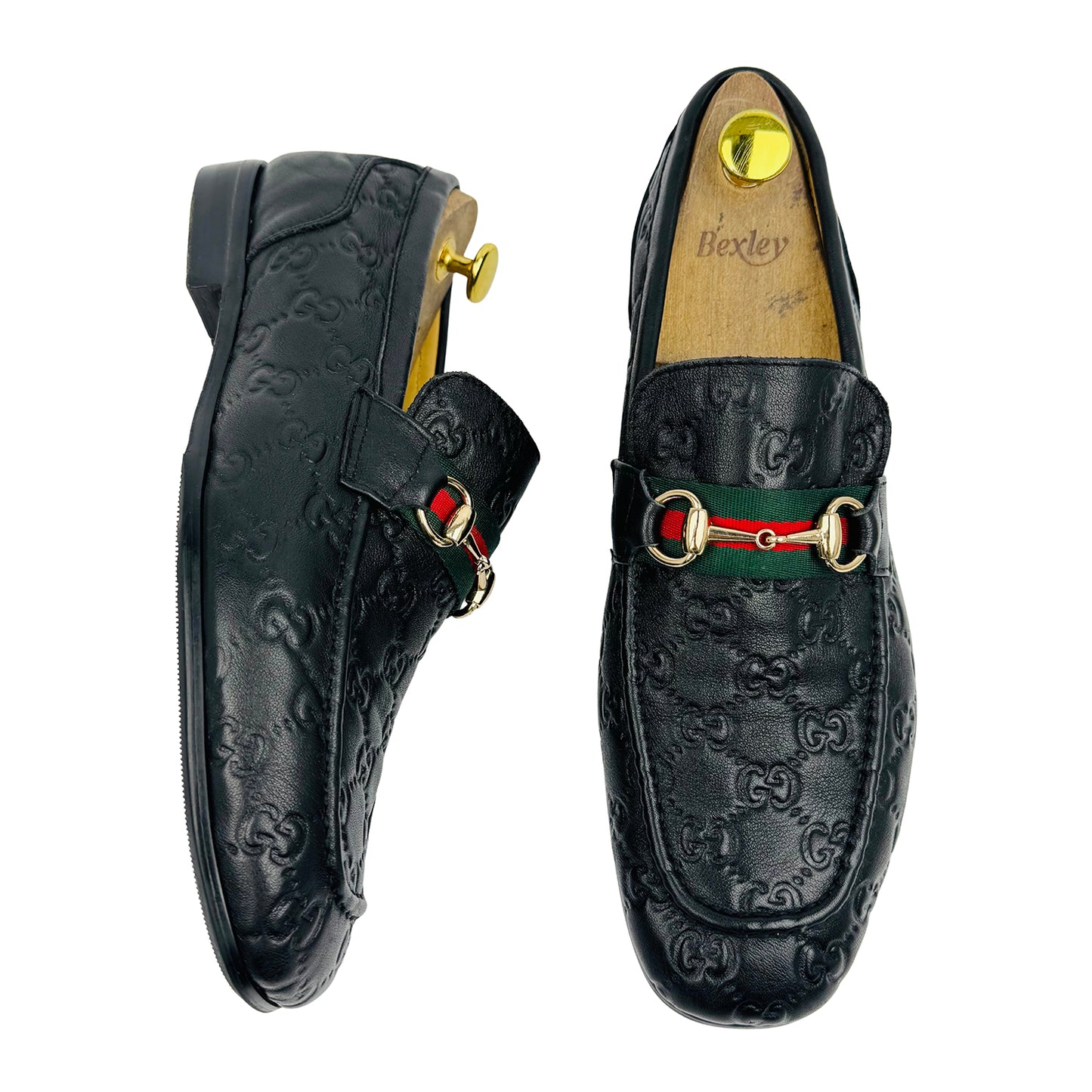 Gucci Men's GG Embossed Leather Loafers (Size 43/43.5)